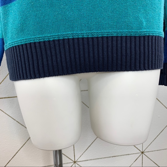 Land’s End Drifter Horizontal Stripe Long Sleeve Sweater Size Large - Picture 6 of 9